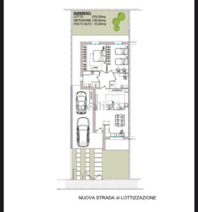 Planimetria 1 – Villa nuova su un unico livello a Pairana
